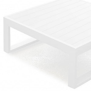 Homeroots 29.5 X 29.5 X 12 White Aluminum Coffee Table   372061