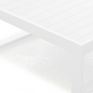 Homeroots 29.5 X 29.5 X 12 White Aluminum Coffee Table   372061