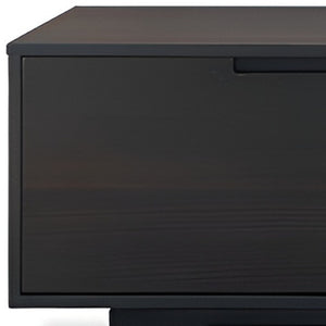 Homeroots 87" Black And Red Aluminum Enclosed And Open Storage Tv Stand  Aluminum 372071