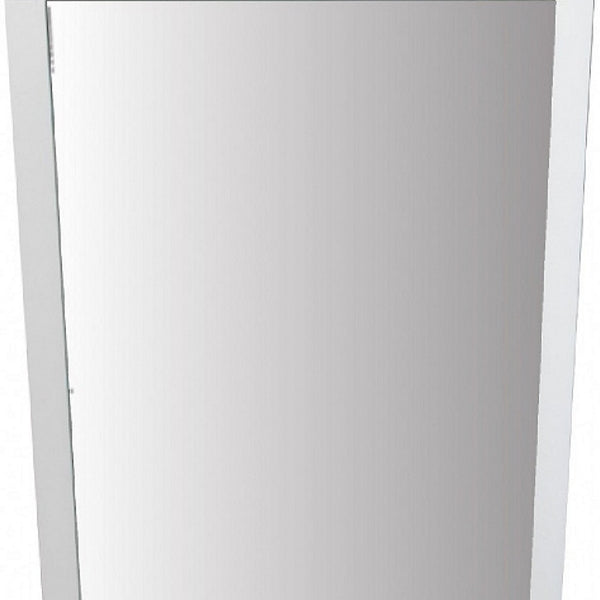 Homeroots 48" Rectangle Wall Mounted Accent Mirror With Frame  Wood,Manufactured 372075