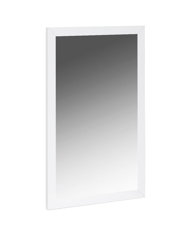 Homeroots White Rectangle Accent Mirror  Wood,Manufactured 372076