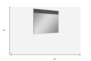 HomeRoots 48" Gray Wood Framed Accent Mirror – Modern Rectangle Design to Brighten Your Space and Style Up Decor 372086