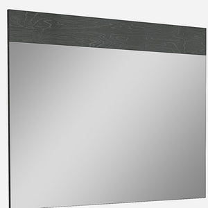 Homeroots 48" Gray Accent Framed Mirror  Glass 372086