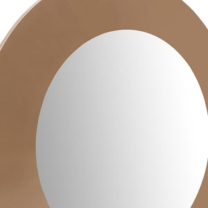 Homeroots 47" Gold Round Framed Accent Mirror  Wood,Manufactured 372088
