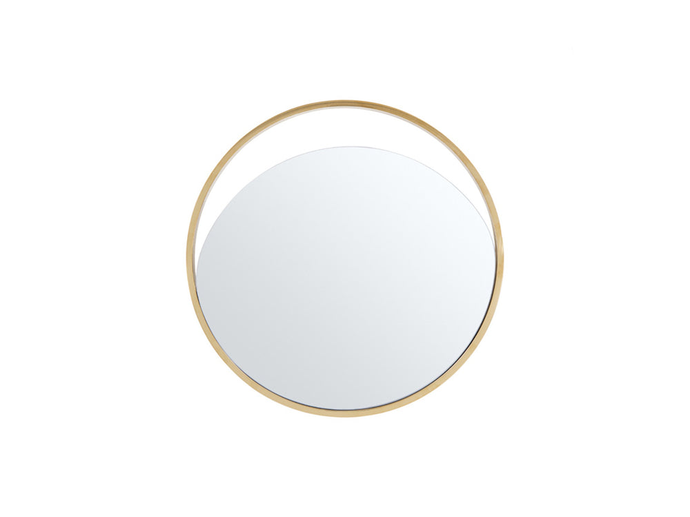 Homeroots Black Round Accent Mirror  Wood,Manufactured 372096