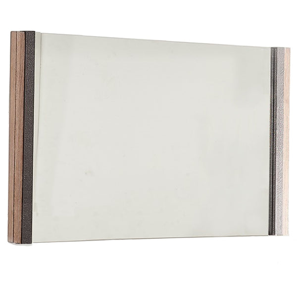 Homeroots 35" Natural Framed Accent Mirror  Wood,Manufactured 372099