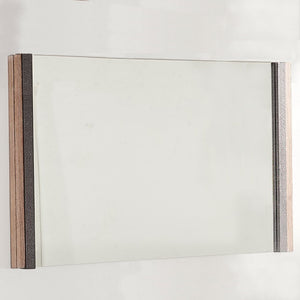 Homeroots 35" Natural Framed Accent Mirror  Wood,Manufactured 372099