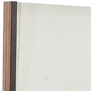 Homeroots 35" Natural Framed Accent Mirror  Wood,Manufactured 372099