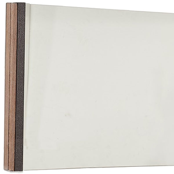 Homeroots 35" Natural Framed Accent Mirror  Wood,Manufactured 372099