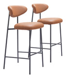 Rorun Barstool - Set of 2 Brown 110338 Zuo Modern