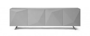 Homeroots 94 X 18 X 29 Grey Glass Buffet   372107