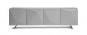 Homeroots 94 X 18 X 29 Grey Glass Buffet   372107