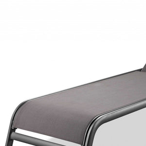 Homeroots Set Of Two 23" Taupe Metal Outdoor Chaise Lounge  Stainless Steel 372157