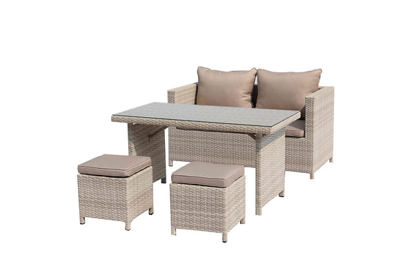 Homeroots 50" Beige Glass And Iron Coffee Table   372171