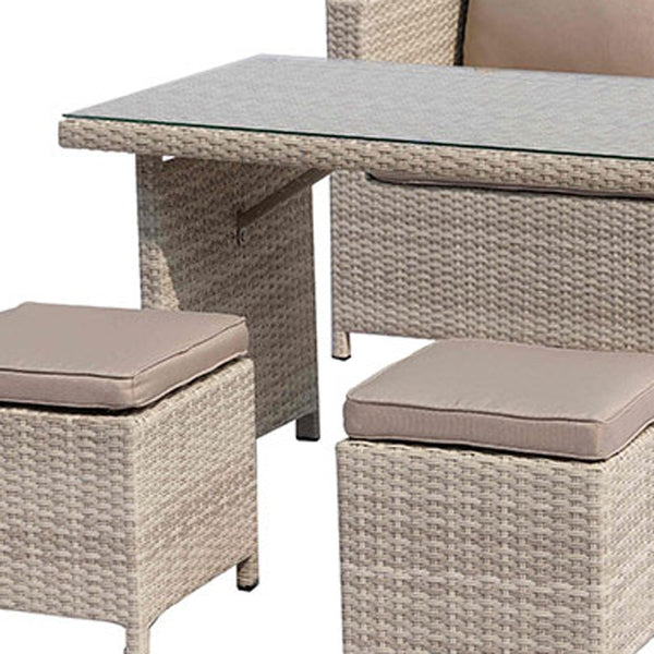 Homeroots 50" Beige Glass And Iron Coffee Table   372171