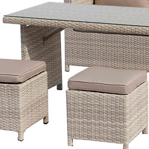 Homeroots 50" Beige Glass And Iron Coffee Table   372171