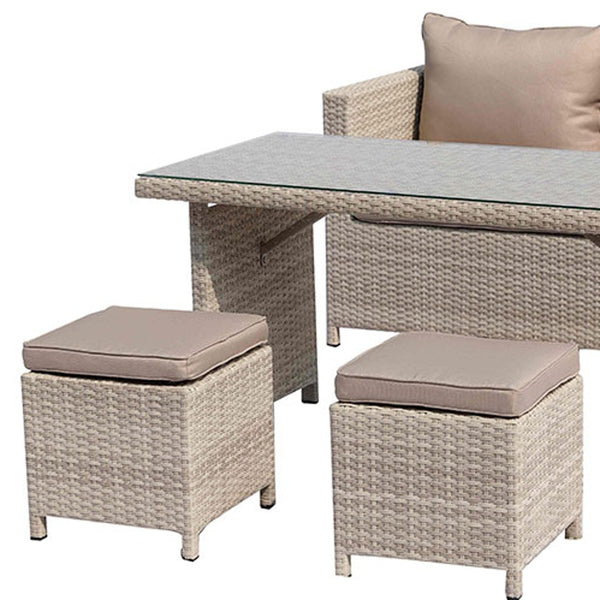 Homeroots 50" Beige Glass And Iron Coffee Table   372171