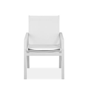 Homeroots Set Of Two 22" White Metal Indoor Outdoor Dining Chair  Metal 372189