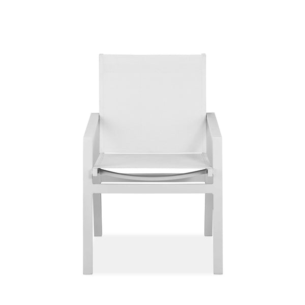Homeroots Set Of Two 22" White Metal Indoor Outdoor Dining Chair  Metal 372189