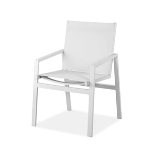 Homeroots Set Of Two 22" White Metal Indoor Outdoor Dining Chair  Metal 372189