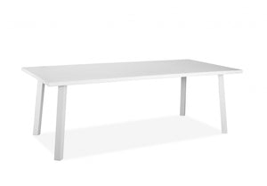 Homeroots 87" White Aluminum Outdoor Dining Table  Aluminum 372204