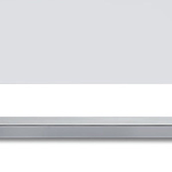 Homeroots 91 X 18 X 19 White Stainless Steel Tv Unit  Stainless Steel 372207