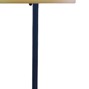 HomeRoots 60" Elegant Black and White Floor Lamp with Dimmable White Bowl Shade for Modern Living Spaces 372229