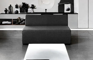 HomeRoots 51" Charcoal Loveseat - Chic Contemporary Tuxedo Design for Small Spaces, Comfort & Durability Combined 372232