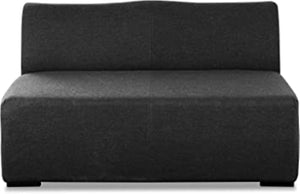HomeRoots 51" Charcoal Loveseat - Chic Contemporary Tuxedo Design for Small Spaces, Comfort & Durability Combined 372232