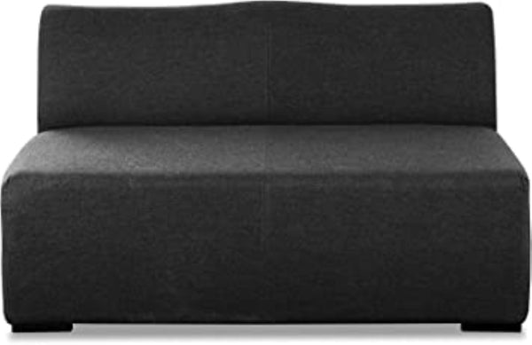 HomeRoots 51" Charcoal Loveseat - Chic Contemporary Tuxedo Design for Small Spaces, Comfort & Durability Combined 372232