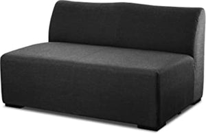 HomeRoots 51" Charcoal Loveseat - Chic Contemporary Tuxedo Design for Small Spaces, Comfort & Durability Combined 372232