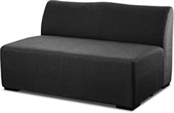 HomeRoots 51" Charcoal Loveseat - Chic Contemporary Tuxedo Design for Small Spaces, Comfort & Durability Combined 372232