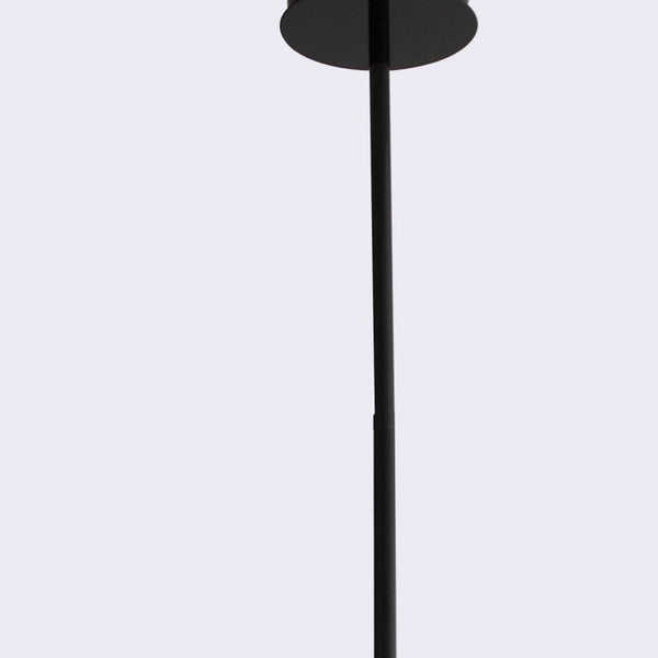 Homeroots 19 X 19 X 40.5 Black Aluminum Pendant Lamp   372242