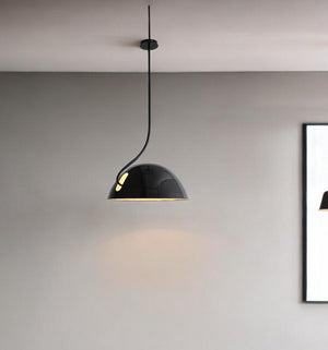 Homeroots 19 X 19 X 40.5 Black Aluminum Pendant Lamp   372242