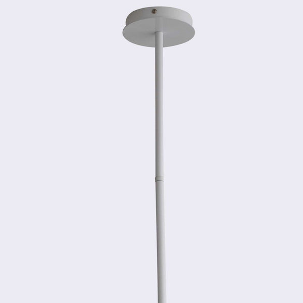 Homeroots 19 X 19 X 40.5 White Aluminum Pendant Lamp   372243