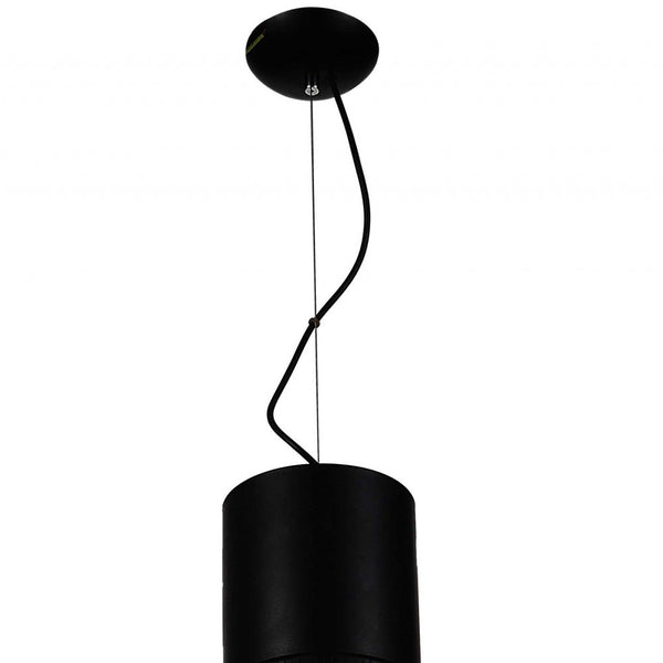 Homeroots 20 X 20 X 26 Black Carbon Steel Pendant Lamp   372247