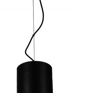 Homeroots 20 X 20 X 26 Black Carbon Steel Pendant Lamp   372247