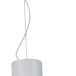 Homeroots 20 X 20 X 26 White Carbon Steel Pendant Lamp   372248