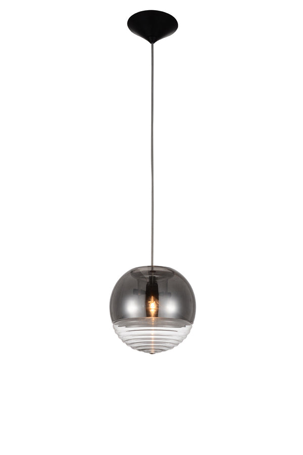 Homeroots 7 X 7 X 7 Clear Glass Pendant Lamp   372249