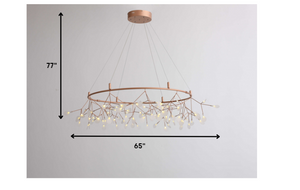 Homeroots 65 X 65 X 77 Stainless Steel Pendant Lamp   372251