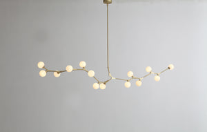 Homeroots 90.5 X 18 X 17 Black White Iron Glass Pendant Lamp   372252