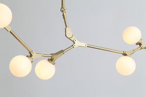 Homeroots 90.5 X 18 X 17 Black White Iron Glass Pendant Lamp   372252