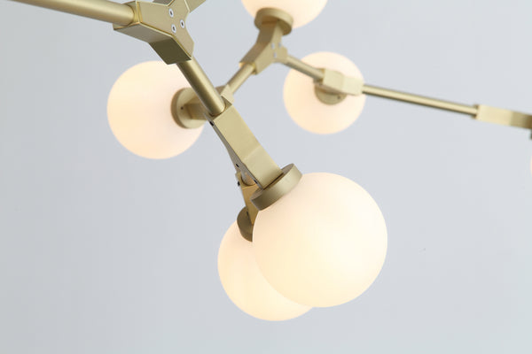 Homeroots 90.5 X 18 X 17 Black White Iron Glass Pendant Lamp   372252