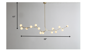 Homeroots 90.5 X 18 X 17 Black White Iron Glass Pendant Lamp   372252