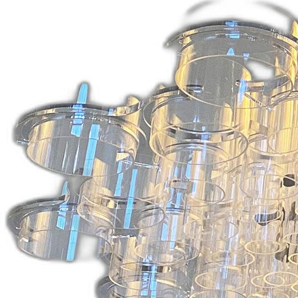 Homeroots 39 X 39 X 70 White Acrylic Pendant Lamp   372253