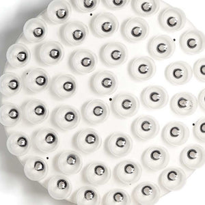 Homeroots 29 X 29 X 7 White Glass Metal Pendant Lamp   372256