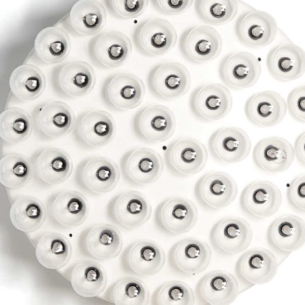 Homeroots 29 X 29 X 7 White Glass Metal Pendant Lamp   372256