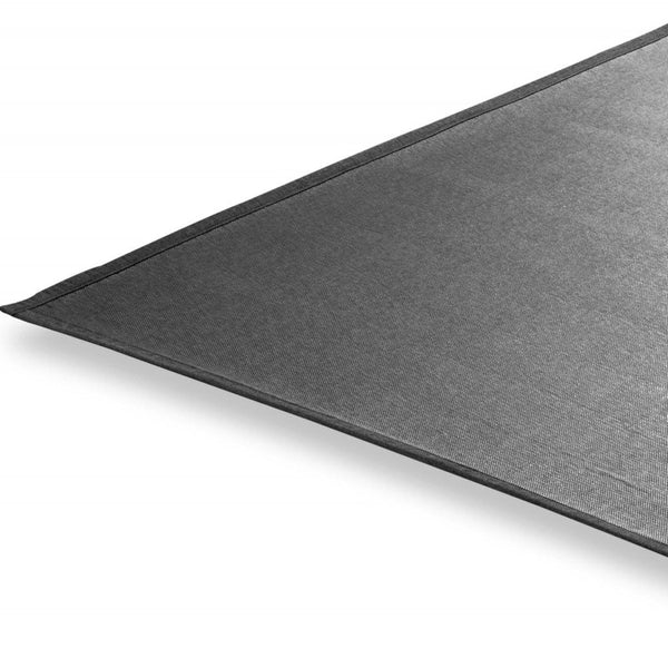 Homeroots 5' Charcoal Square Indoor Outdoor Area Rug  Textiline 372258