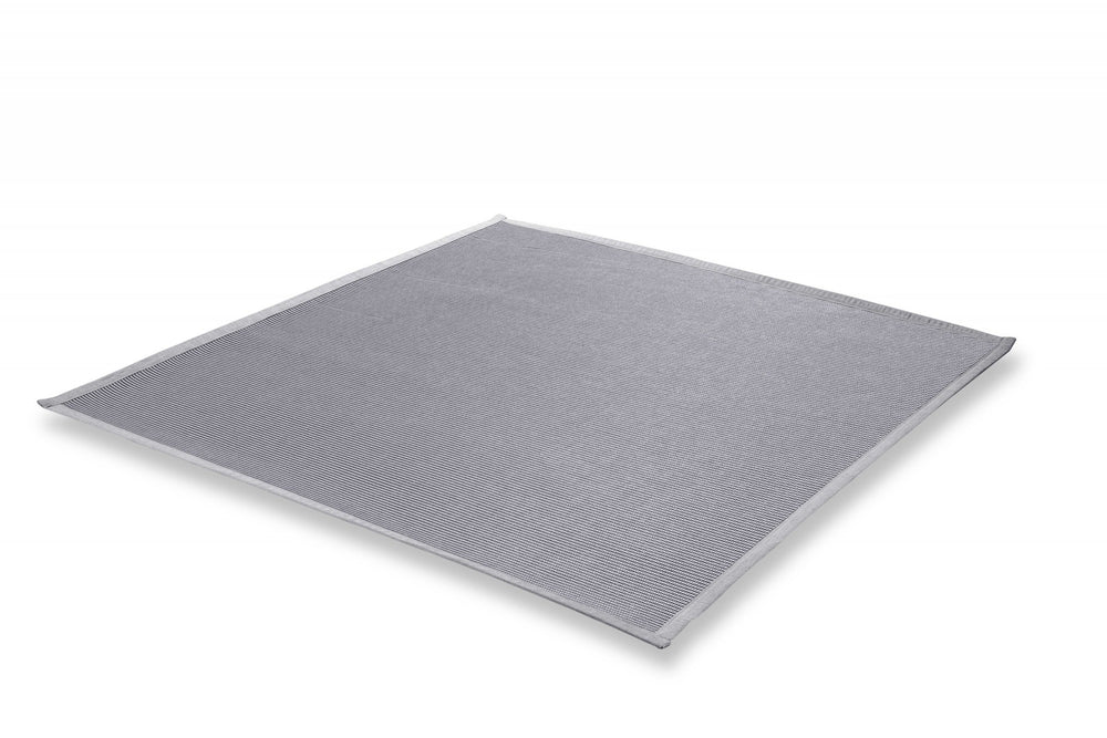Homeroots 5' Light Gray Square Indoor Outdoor Area Rug  Textiline 372259
