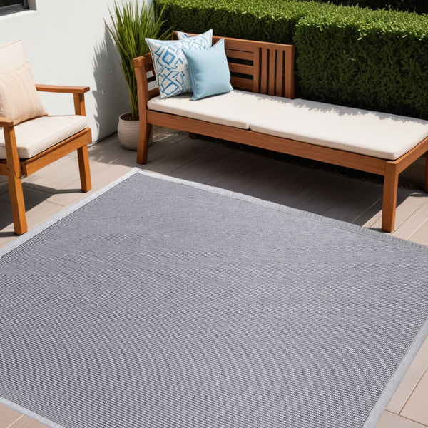 Homeroots 5' Light Gray Square Indoor Outdoor Area Rug  Textiline 372259